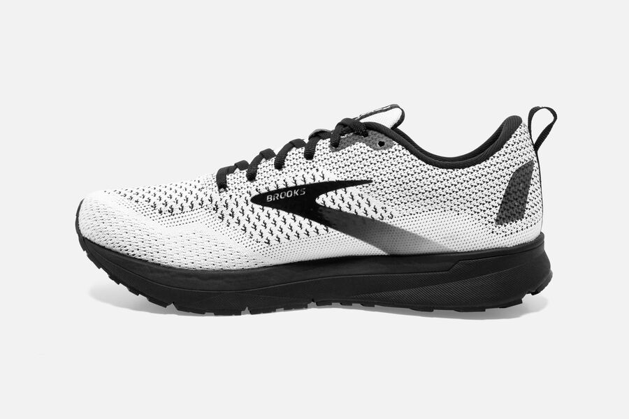 Brooks Revel 4 Road Running Shoes Womens - White/Black - ZPJEF-8321